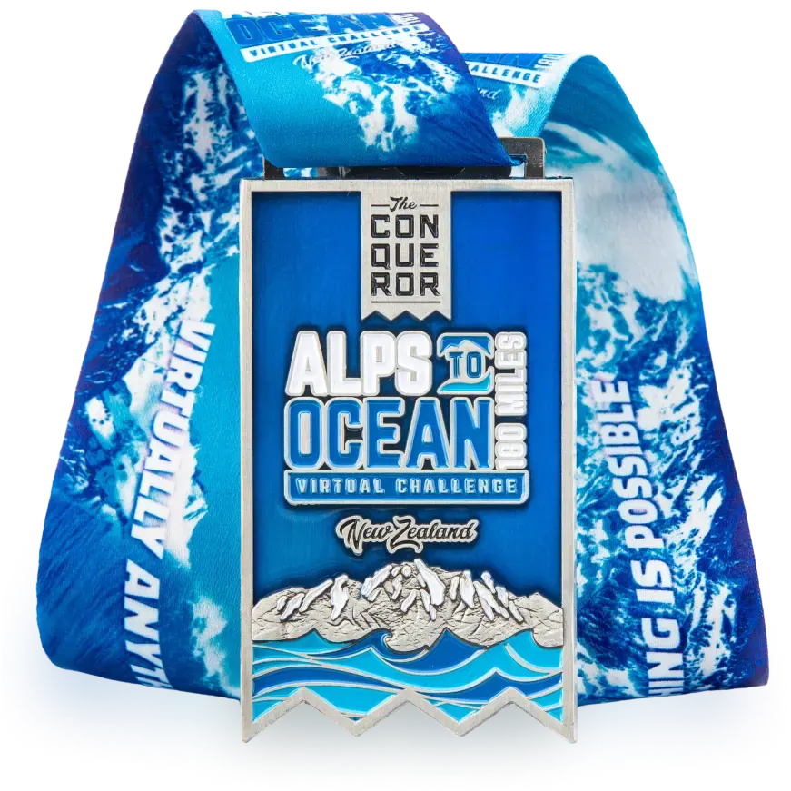 Alps to Ocean Virtual Challenge medal