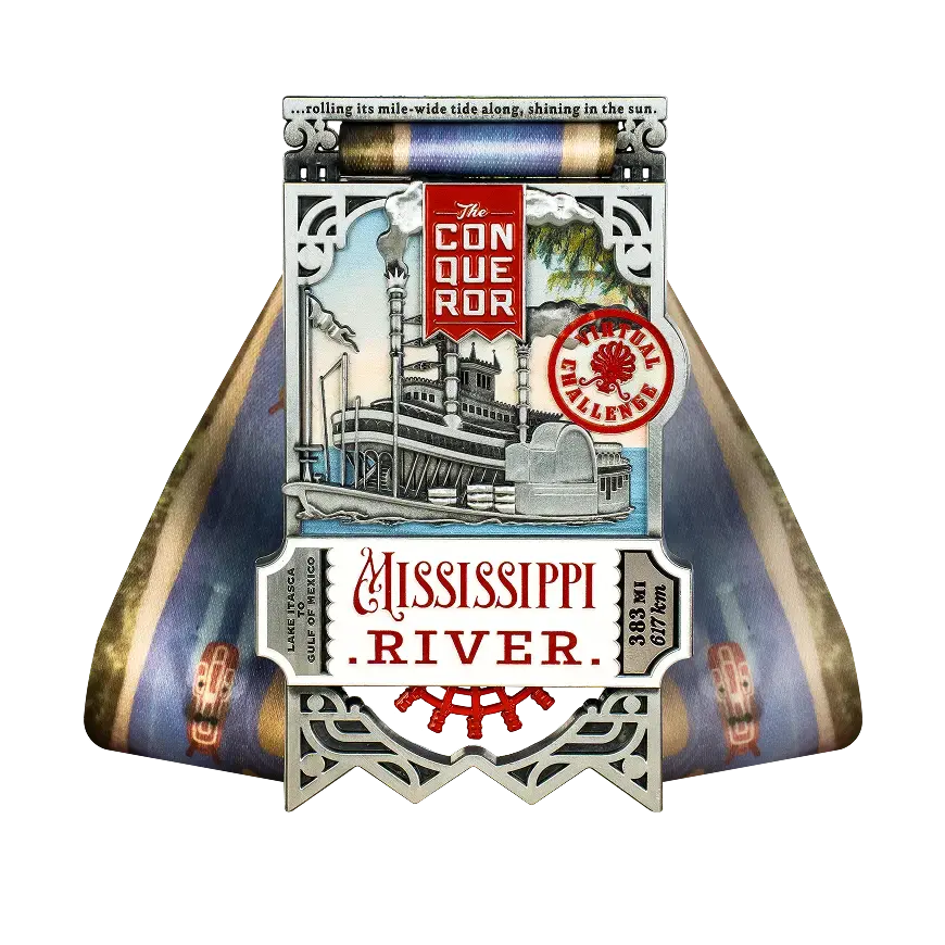 Mississippi River Virtual Challenge medal