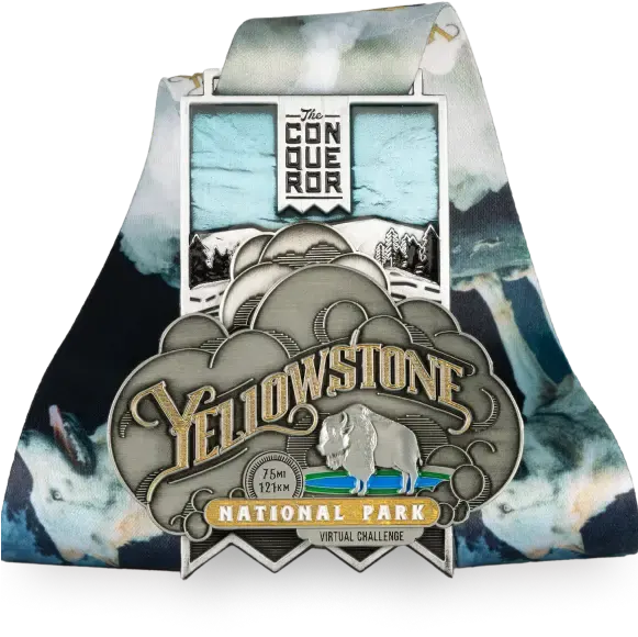 Yellowstone Park Virtual Challenge medal