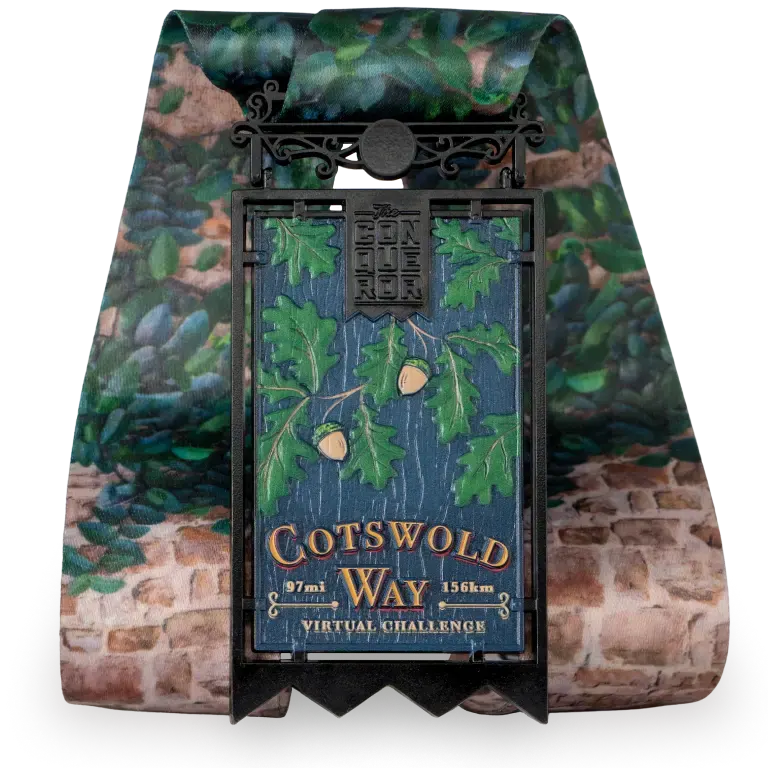 Cotswold Way Virtual Challenge medal