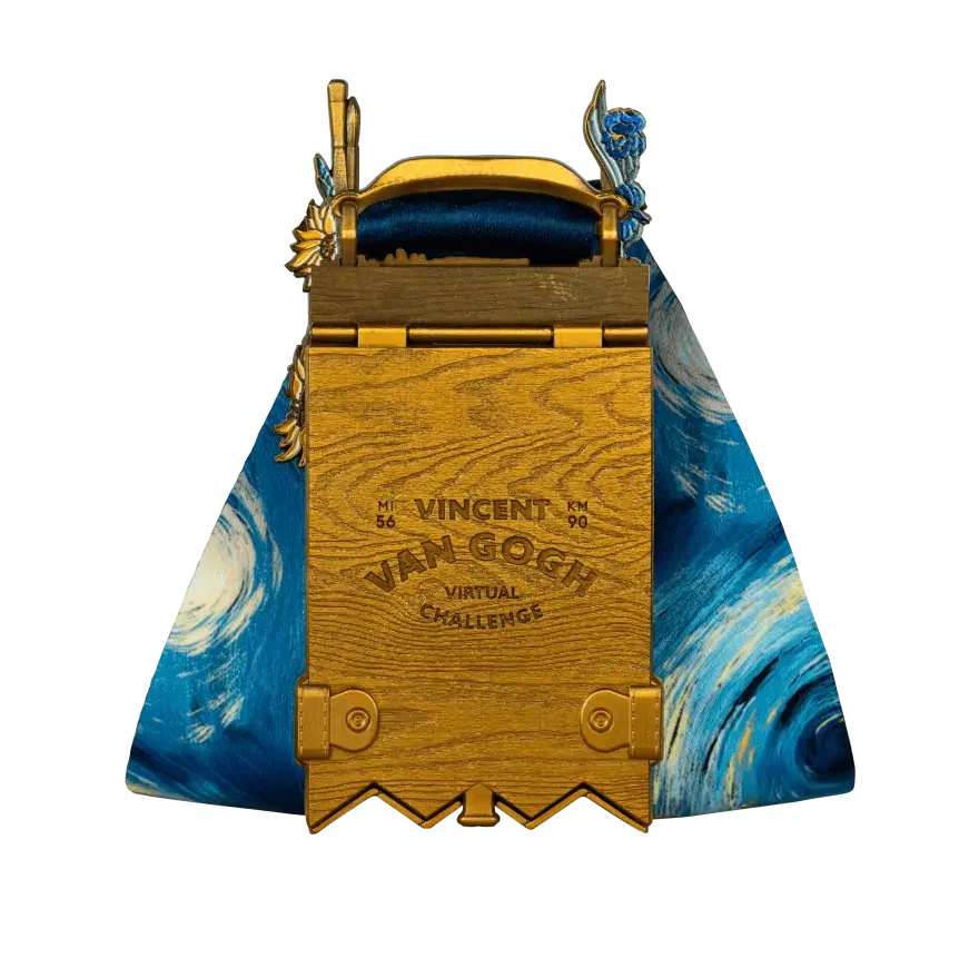 Vincent van Gogh finisher medal, back
