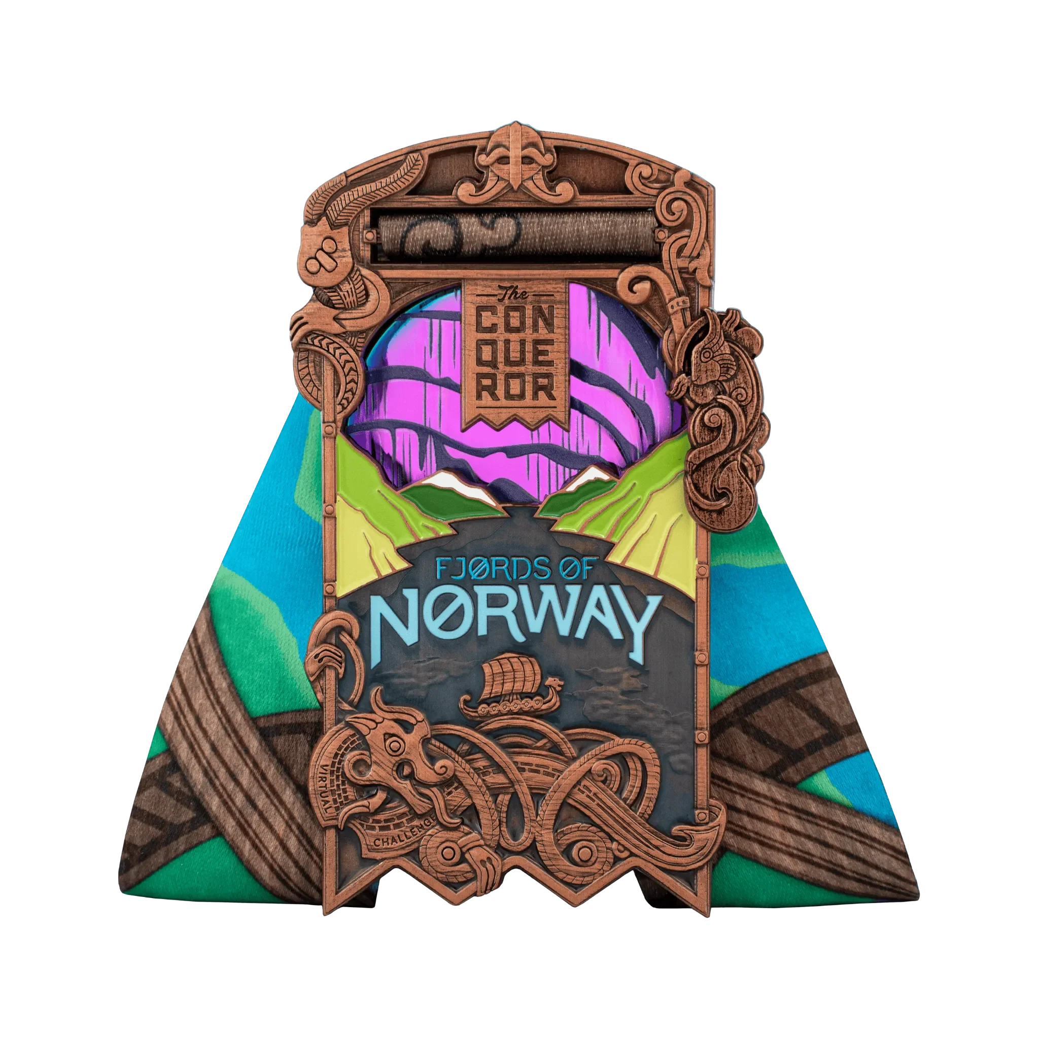 Fjords of Norway finisher medal, front