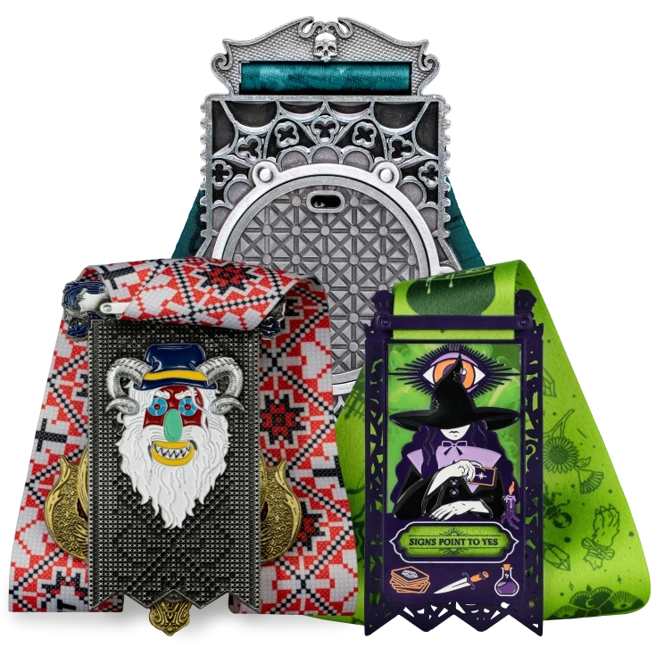 The Dark History Bundle finisher medal, back