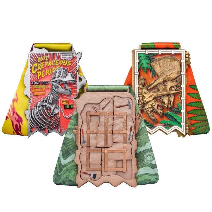 Dinosaur Series finisher medal, back