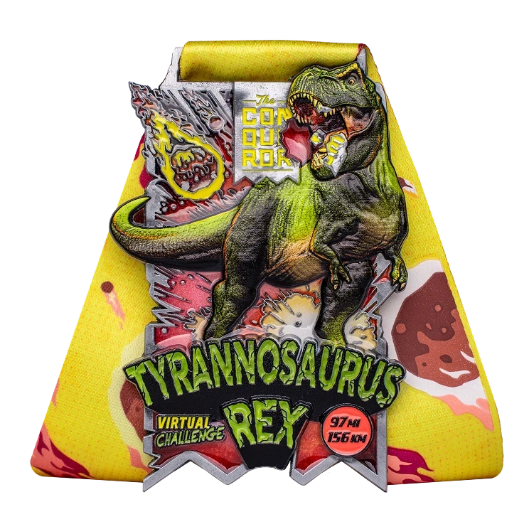 Tyrannosaurus Rex finisher medal, front