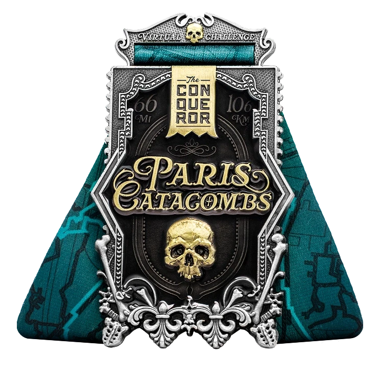 Paris Catacombs finisher medal, front