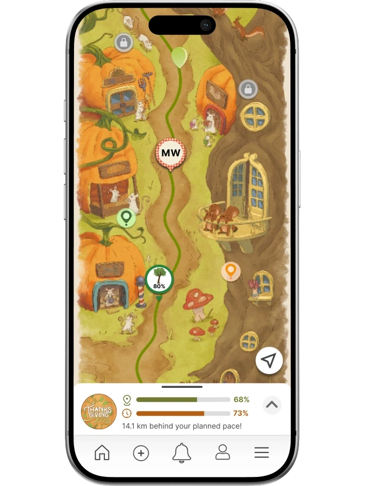 Virtually travel across an illustrated map