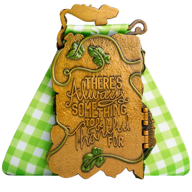 Thanksgiving 2026 finisher medal, back