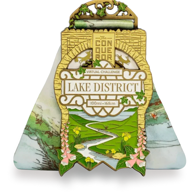 Lake District finisher medal, front