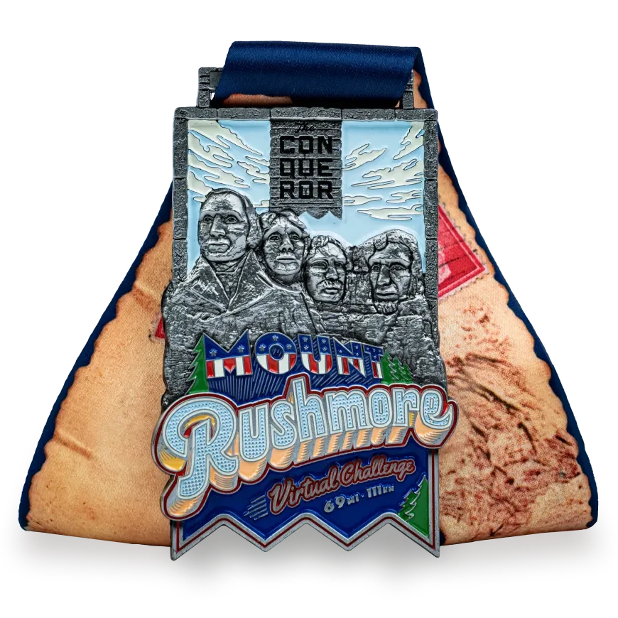 Mount Rushmore finisher medal, front