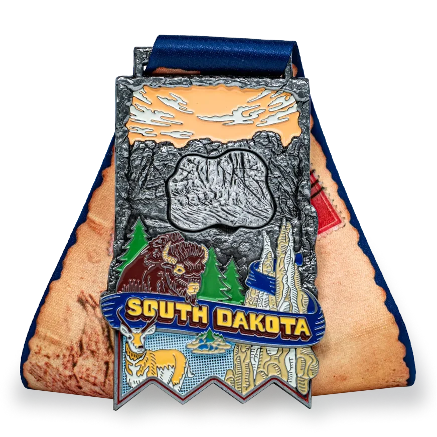 Mount Rushmore finisher medal, back