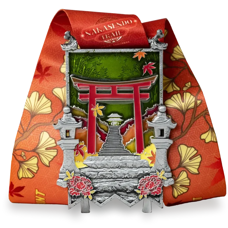 Nakasendo Trail finisher medal, back