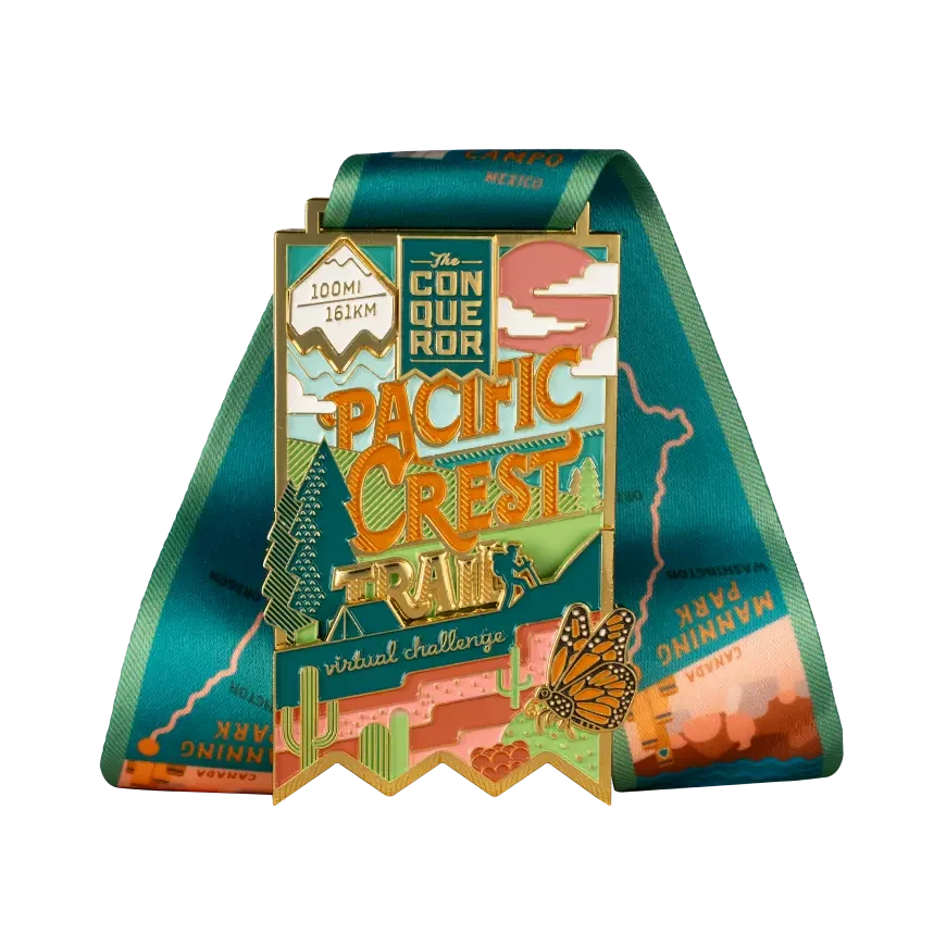 Pacific Crest Trail finisher medal, front