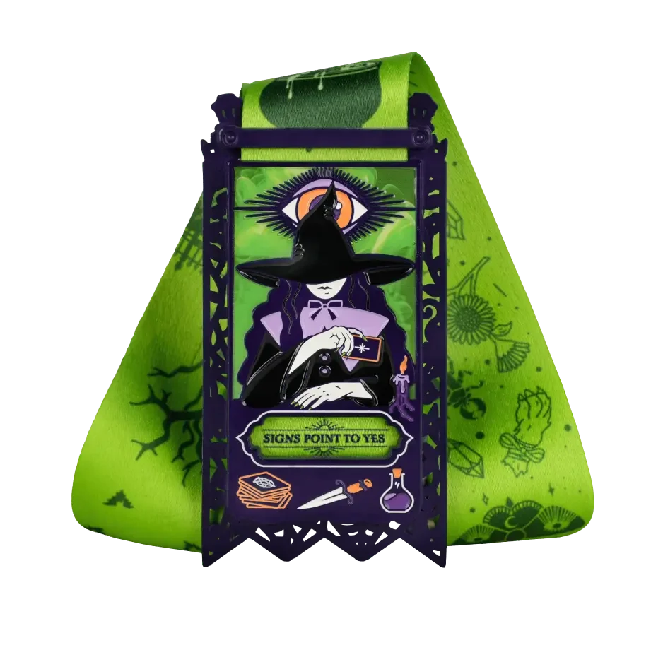 The Salem Witch Trials finisher medal, back