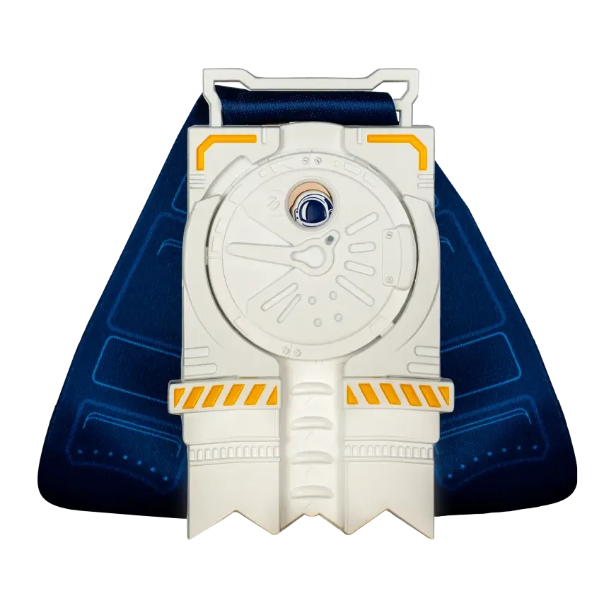 Space Stations finisher medal, back