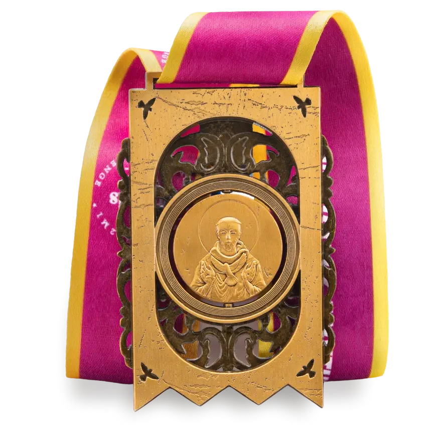 St Francis Way finisher medal, back