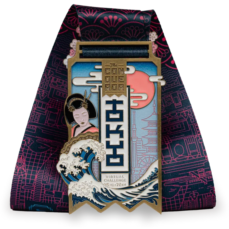 Tokyo City finisher medal, front