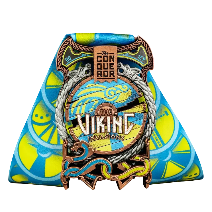 Viking Invasions finisher medal, front