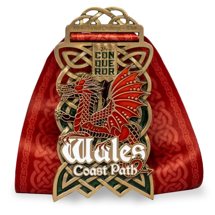 Wales Coast Path finisher medal, front