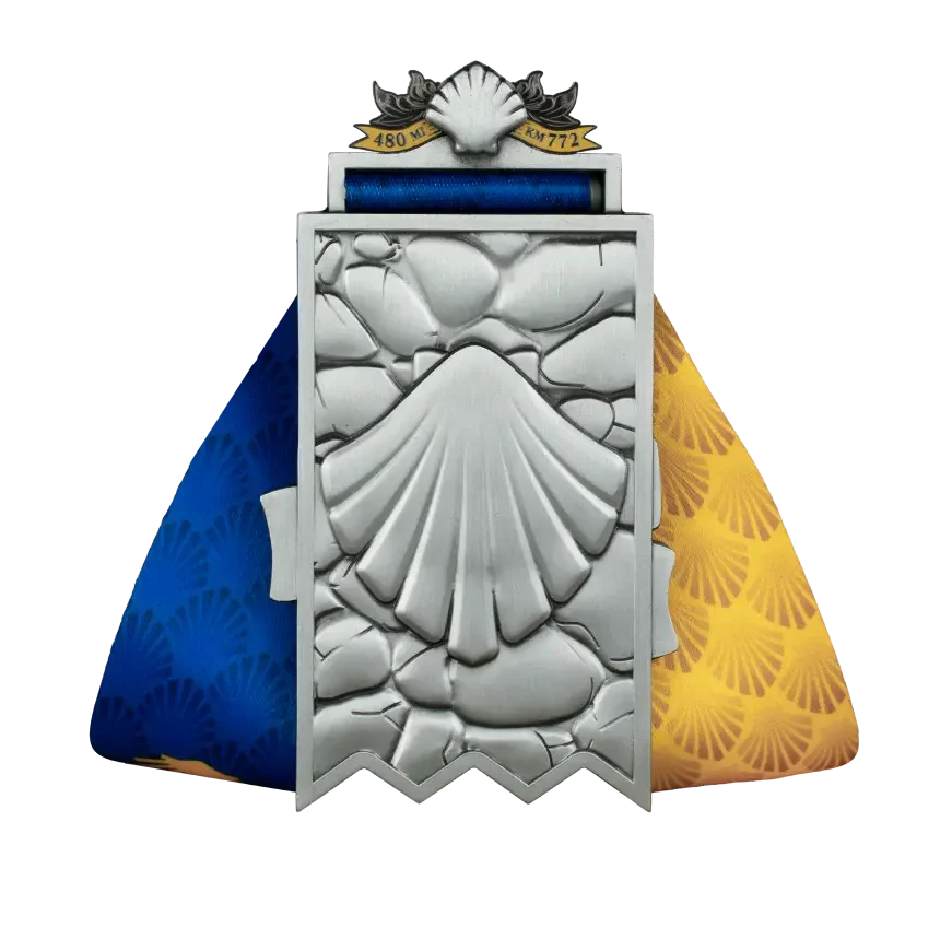 Camino de Santiago finisher medal, back