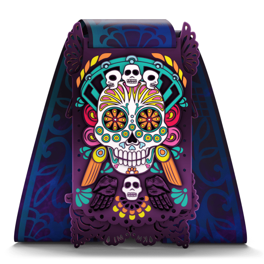 Dia de los Muertos finisher medal, back