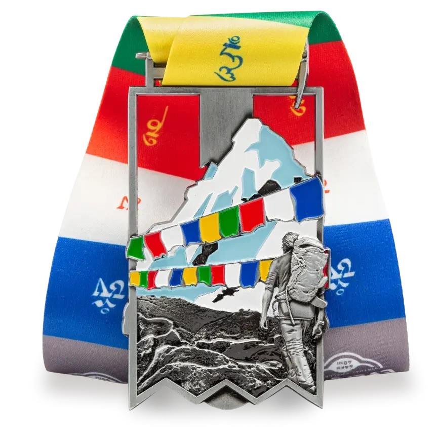 Mount Everest finisher medal, back