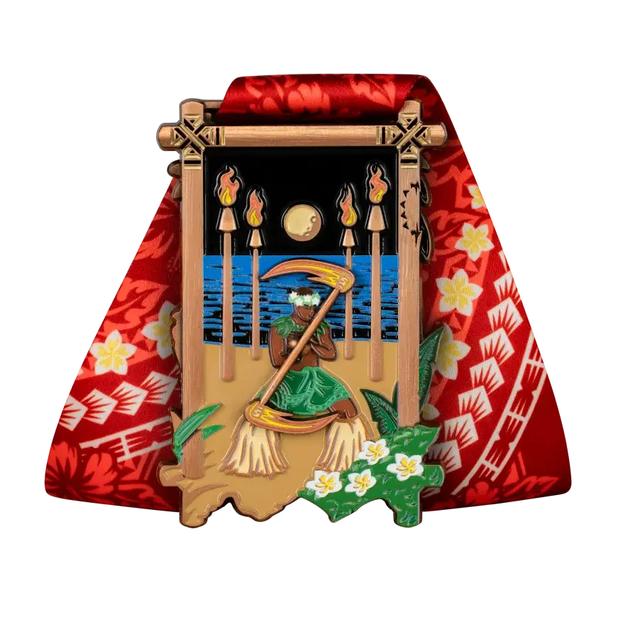Fiji Island finisher medal, back