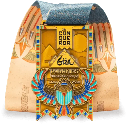 Giza Pyramids finisher medal, front