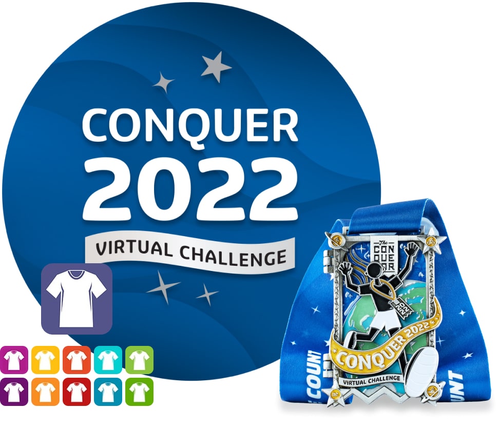 Conquer 2022 Virtual Challenge | Entry + Medal + Apparel
