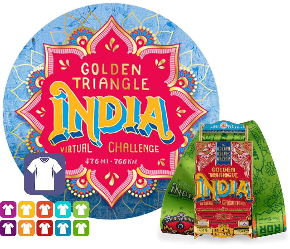 Golden Triangle Virtual Challenge | Entry + Medal + Apparel