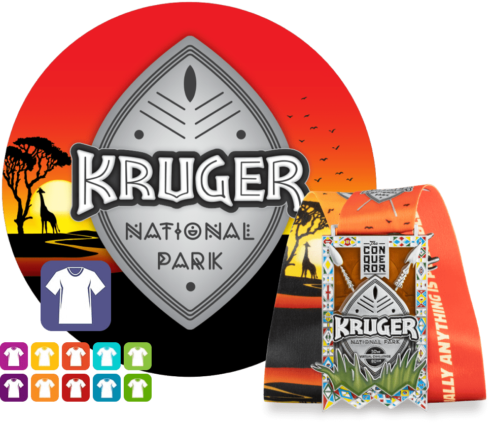 Kruger National Park Virtual Challenge | Entry + Medal + Apparel