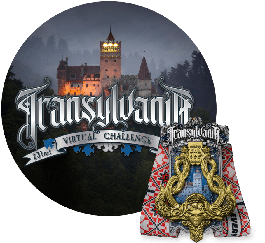 Transylvania Virtual Challenge Entry Medal The Conqueror Virtual 