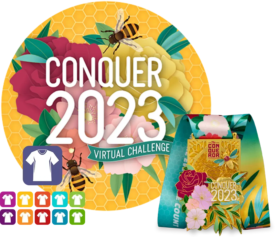 Conquer 2023 Virtual Challenge | Entry + Medal + Apparel