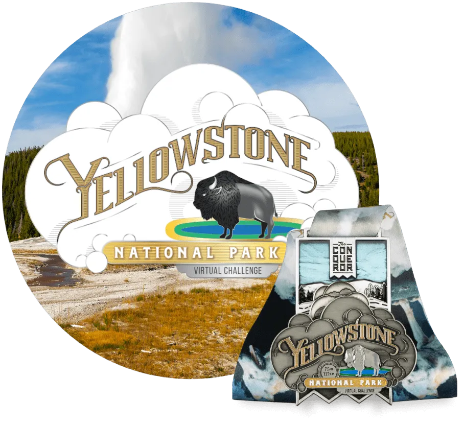 Yellowstone Park Virtual Challenge | Entry + Medal