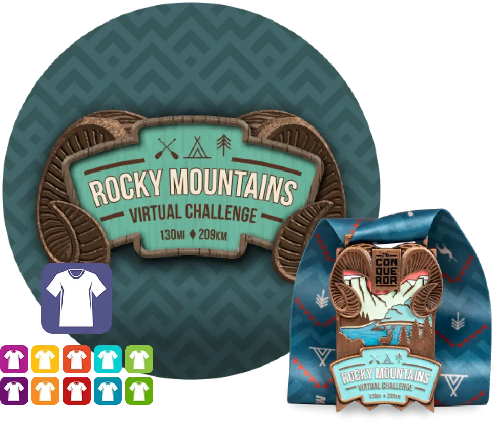 Rocky Mountains National Park Virtual Challenge | Entry + Medal + Apparel
