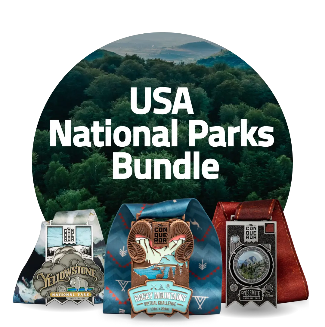 USA National Parks Bundle - Yellowstone, Yosemite, Rocky Mountains | 3x Eintritt + 3x Medaille