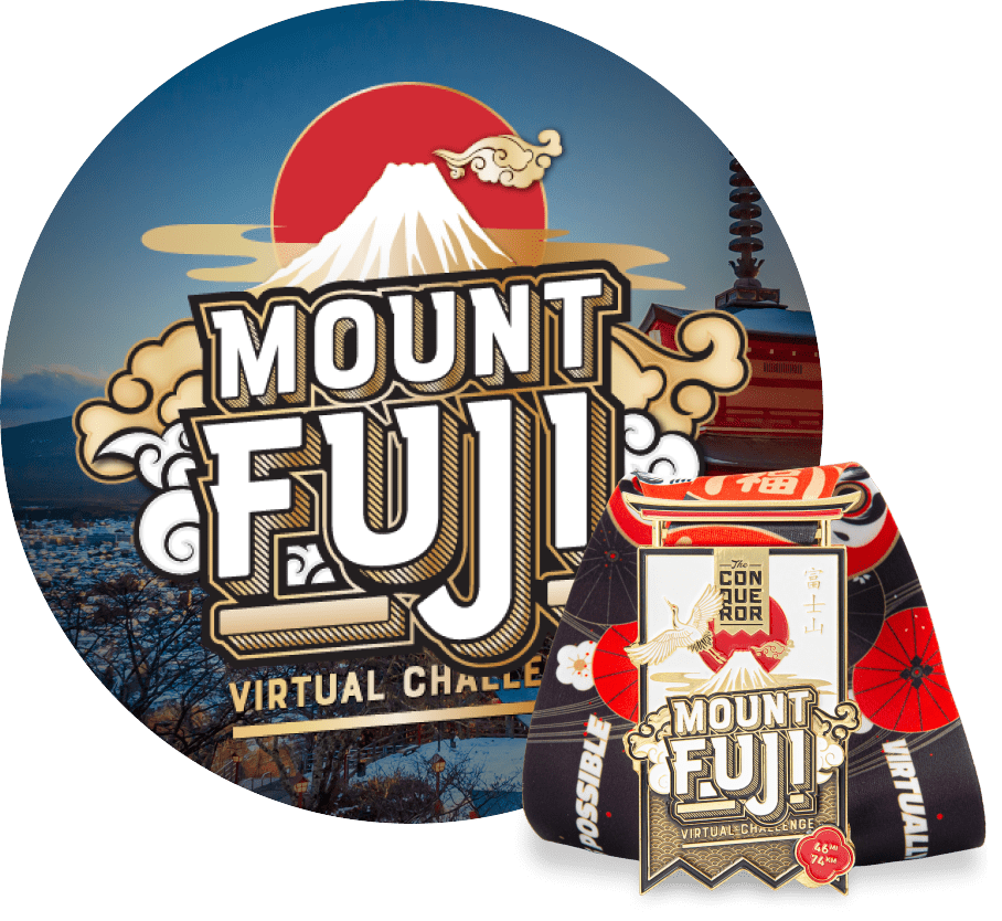 Berg Fuji Virtual Challenge | Anmeldung + Medaille