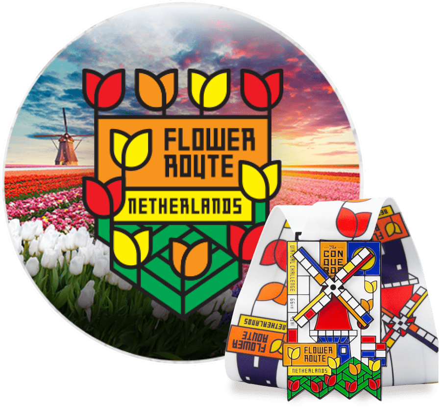 Virtuelle Herausforderung Blumenroute | Eintritt + Medaille