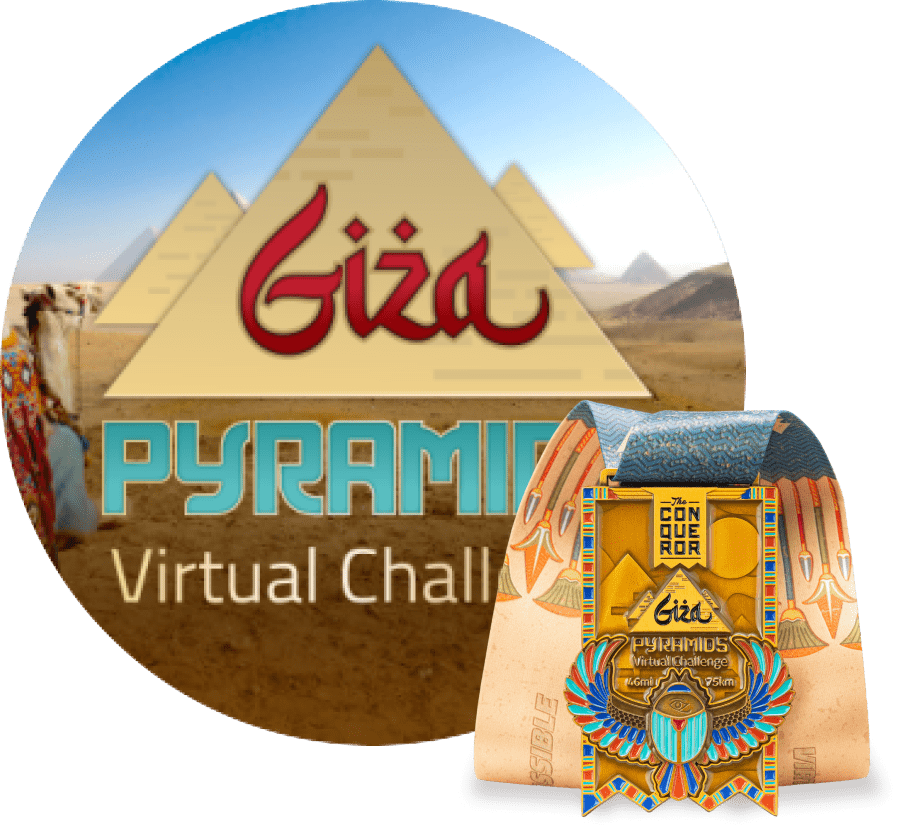 Pyramiden von Gizeh Virtuelle Challenge  | Anmeldung + Medaille