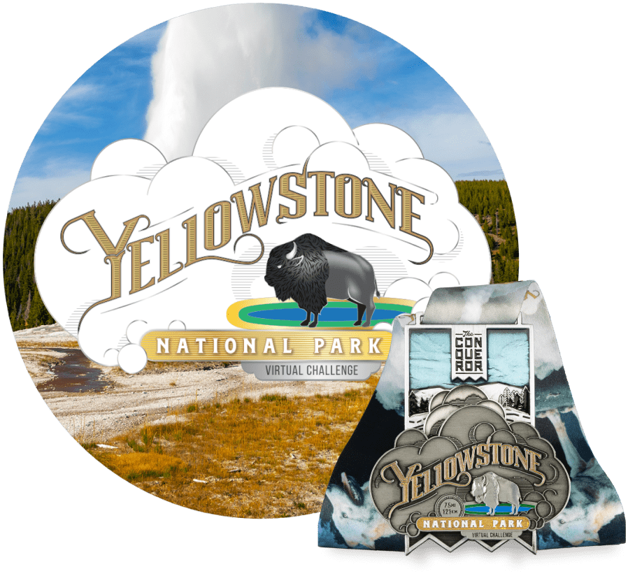 Yellowstone Park Virtual Challenge | Entry + Medal