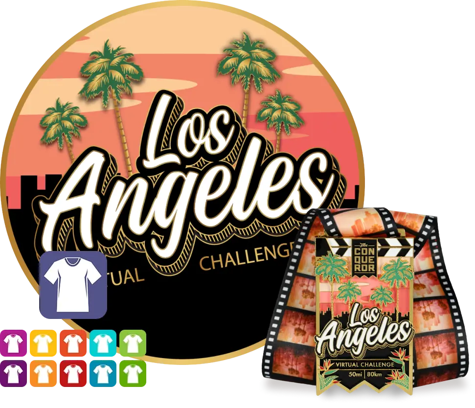Los Angeles Virtual Challenge | Entry + Medal + Apparel