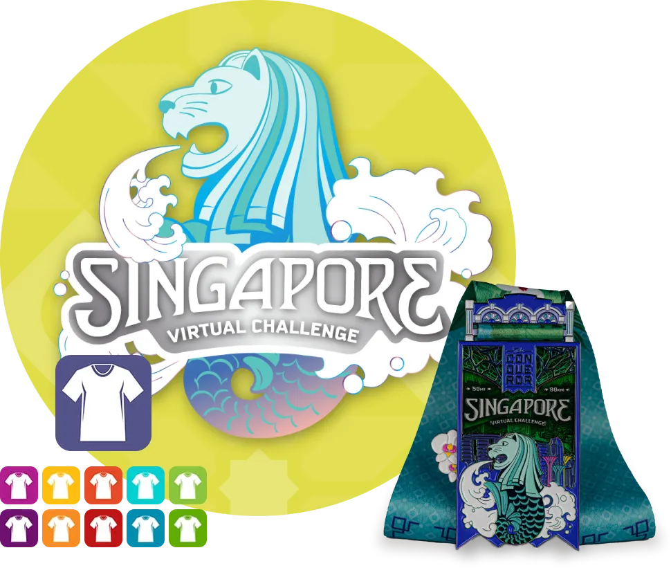 Singapore Virtual Challenge Medal and Apparel Logo